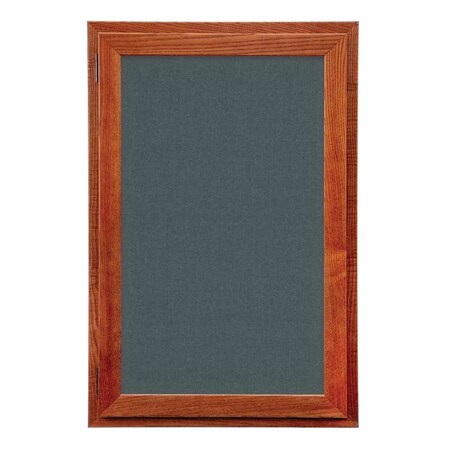 United Visual Products Outdoor Enclosed Combo Board, 42"x32", White Frame/Grey & Dark Spruce UVCB4232ODW-GREY-DRKSPR